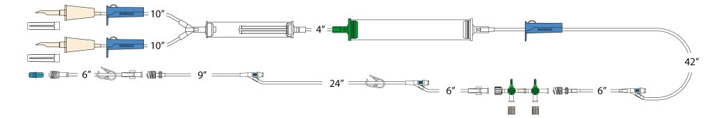 CODAN Walrus<sup>TM</sup> blood administration set B432-W is used to administer blood and components stored in flexible bags.