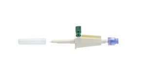 TAKE SET image has a valve vented spike with SWAN-LOCK® swabable needle-free adapter.