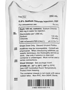 0.9% Sodium Chloride Injection, USP solution is sterile and nonpyrogenic. It is a parenteral solution containing sodium chloride in water for injection for intravenous administration.